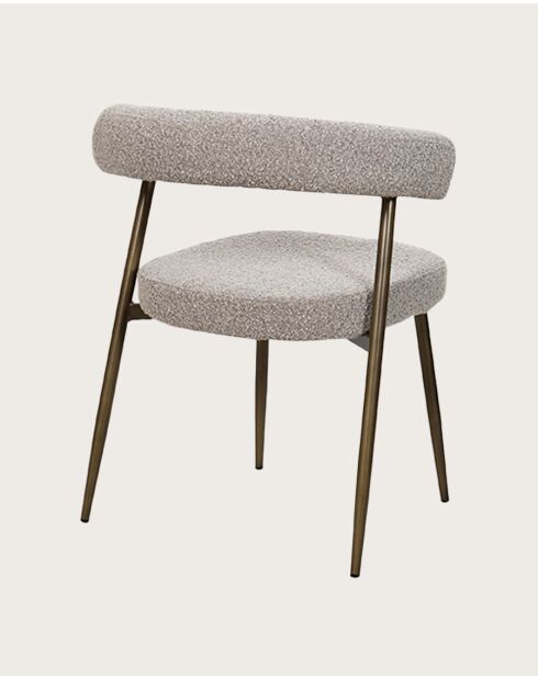 Lot de 4 chaises Agda en tissu et pieds métal