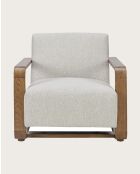 Rima - Fauteuil en bois massif chêne et en lin