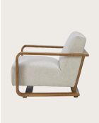 Rima - Fauteuil en bois massif chêne et en lin