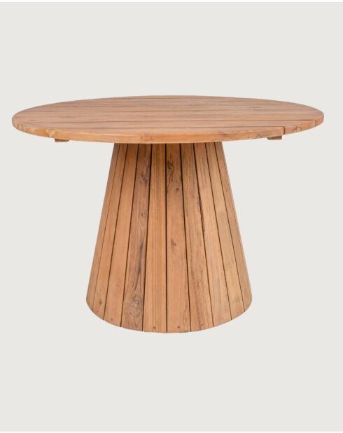 Capelle - Table de jardin ronde en teck recycle
