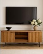 Opéra - Meuble tv rétro en teck massif recyclé 160 cm