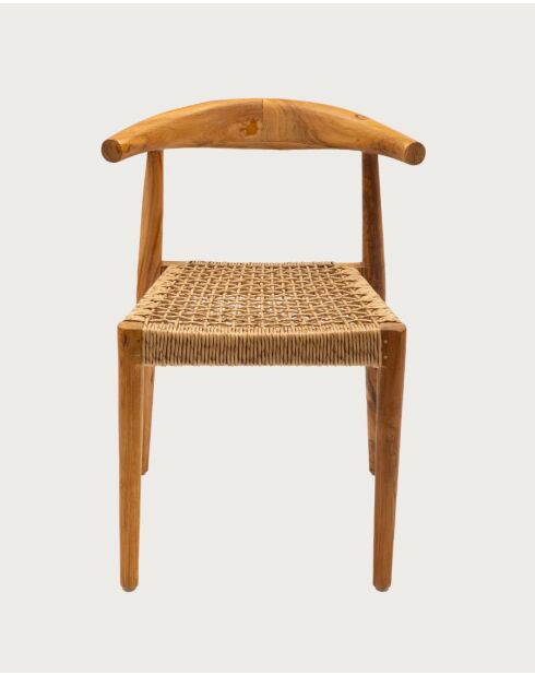 Lot de 2 chaises Soa en teck massif et corde synthétique
