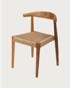 Lot de 2 chaises Soa en teck massif et corde synthétique