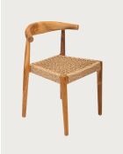 Lot de 2 chaises Soa en teck massif et corde synthétique