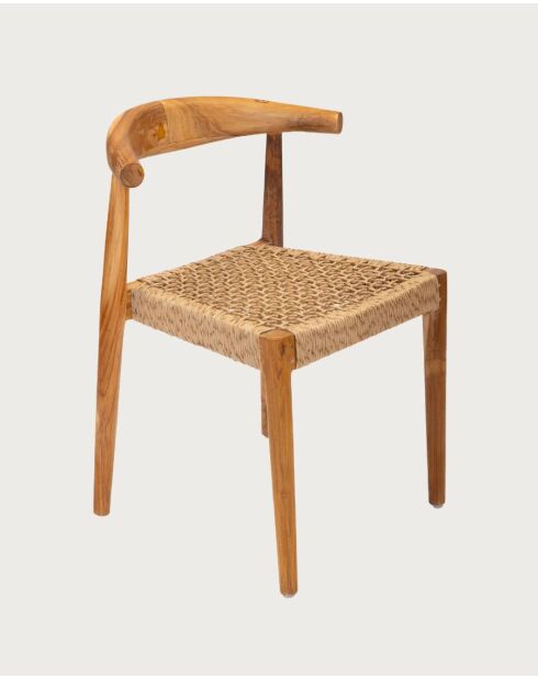Lot de 2 chaises Soa en teck massif et corde synthétique