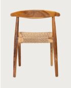Lot de 2 chaises Soa en teck massif et corde synthétique