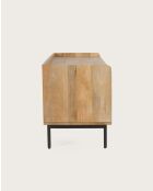 Kali - Meuble tv en manguier massif et cannage 140 cm