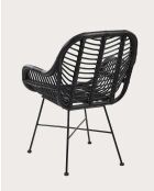 Lot de 4 chaises Myko en rotin noir