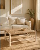 Jaya - Table basse Branche de teck et corde