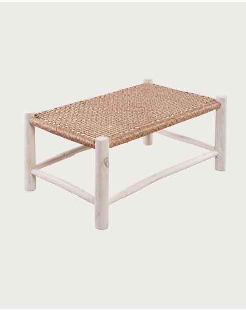 Jaya - Table basse Branche de teck et corde