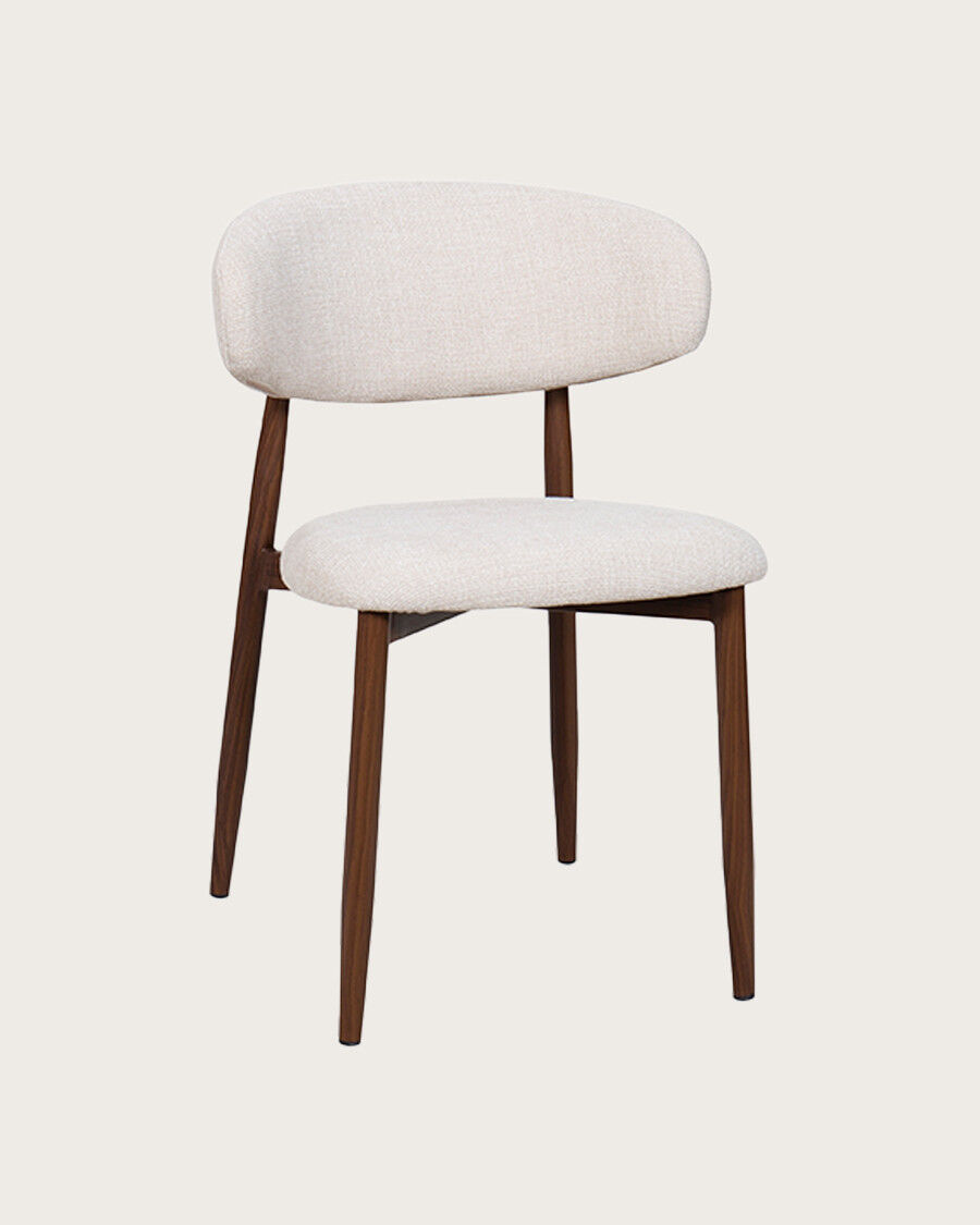 Kerin - Chaise en tissu et pieds métal - Vente privée Uniqka - BazarChic 