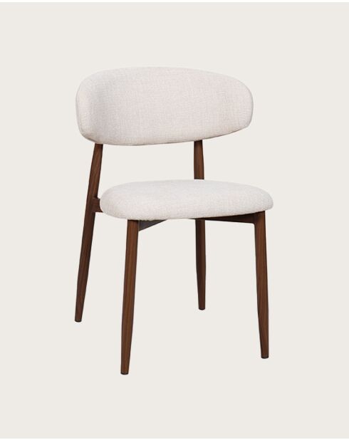 Kerin - Chaise en tissu et pieds métal