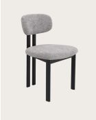 Lot de 4 chaises Zuno en tissu grise et pieds métal