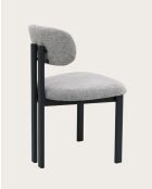 Lot de 4 chaises Zuno en tissu grise et pieds métal