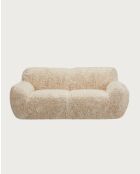 Teddy - Canapé 2 places en tissu fourrure imitation mouton