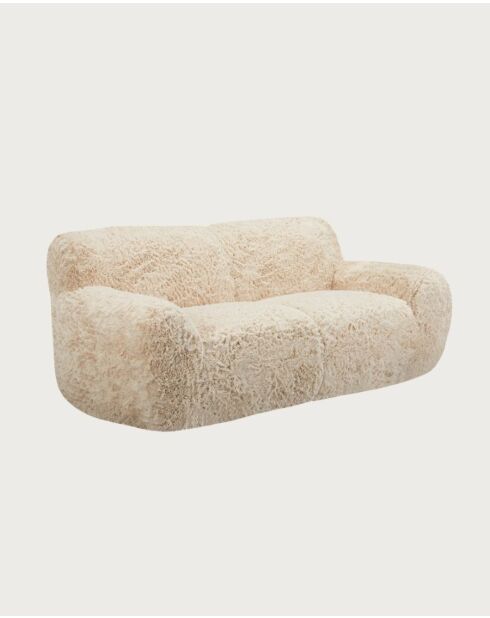 Teddy - Canapé 2 places en tissu fourrure imitation mouton