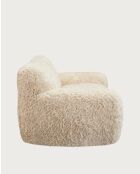 Teddy - Canapé 2 places en tissu fourrure imitation mouton