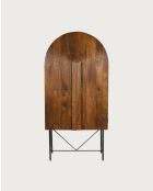 Vorno - Armoire en bois massif de manguier sculptée