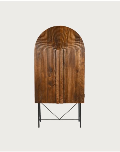 Vorno - Armoire en bois massif de manguier sculptée