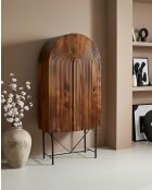Vorno - Armoire en bois massif de manguier sculptée