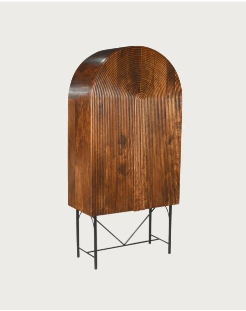 Vorno - Armoire en bois massif de manguier sculptée
