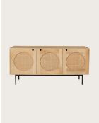 Kali - Buffet en bois et cannage 145 cm