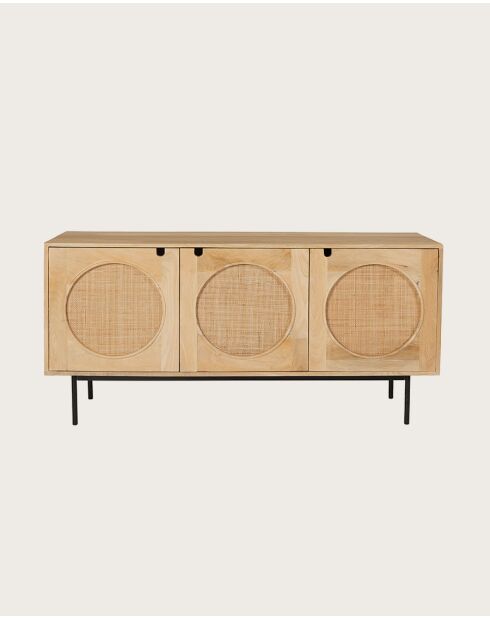 Kali - Buffet en bois et cannage 145 cm