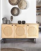 Kali - Buffet en bois et cannage 145 cm