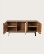 Kali - Buffet en bois et cannage 145 cm