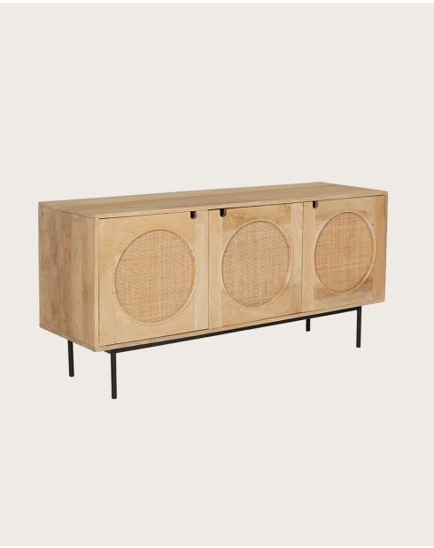Kali - Buffet en bois et cannage 145 cm