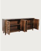 Argylle - Buffet bas en bois massif avec motif métal