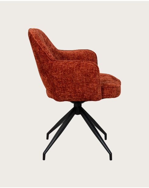 Elba - Chaise en tissu et pieds métal