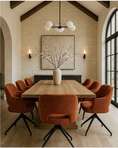 Elba - Chaise en tissu et pieds métal