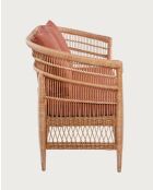 Lusso - Canapé de jardin 2 places en rotin, coussin amovible