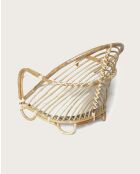 Gaia - Fauteuil en rotin tressé et coussin Blanc