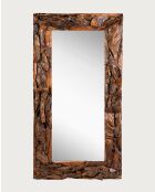 Boima - Miroir en bois de teck finition antique