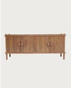 NARA- Buffet bas en bois massif de teck 170 cm - Style asiatique