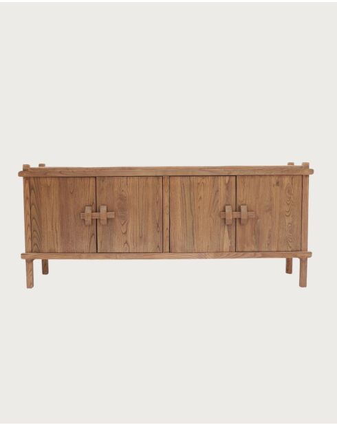 NARA- Buffet bas en bois massif de teck 170 cm - Style asiatique