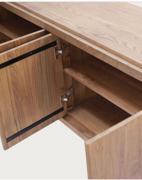 NARA- Buffet bas en bois massif de teck 170 cm - Style asiatique