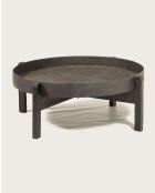 Gaby - Table basse ronde gigogne en métal noir