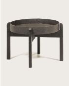 Gaby - Table basse ronde gigogne en métal noir