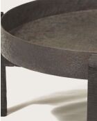 Gaby - Table basse ronde gigogne en métal noir