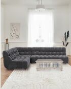 Volg - Canapé d'angle modulable en tissu