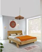 Nalia - Lit poutre en bois massif d'épicéa 180 CM