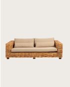 Weaverly - Canapé de jardin 3 places en rotin tressé