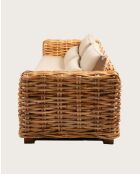 Weaverly - Canapé de jardin 3 places en rotin tressé