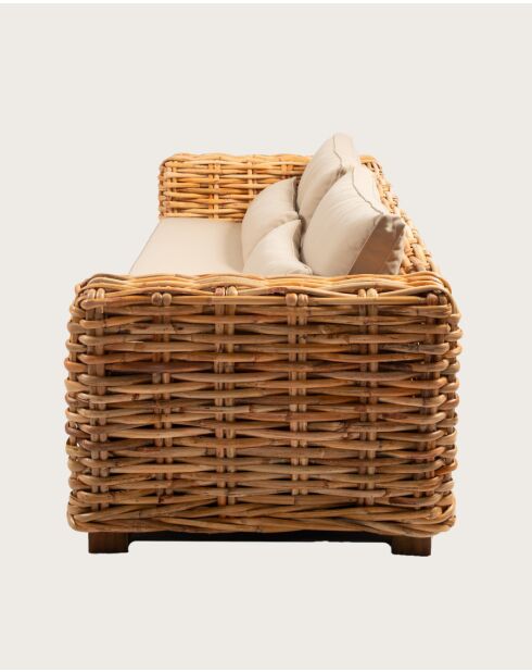 Weaverly - Canapé de jardin 3 places en rotin tressé