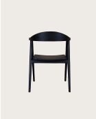 Lot de 2 Chaise Dewi en teck massif noir