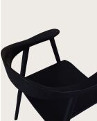 Lot de 2 Chaise Dewi en teck massif noir