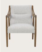 Ambre - Fauteuil en bois massif chêne et en lin